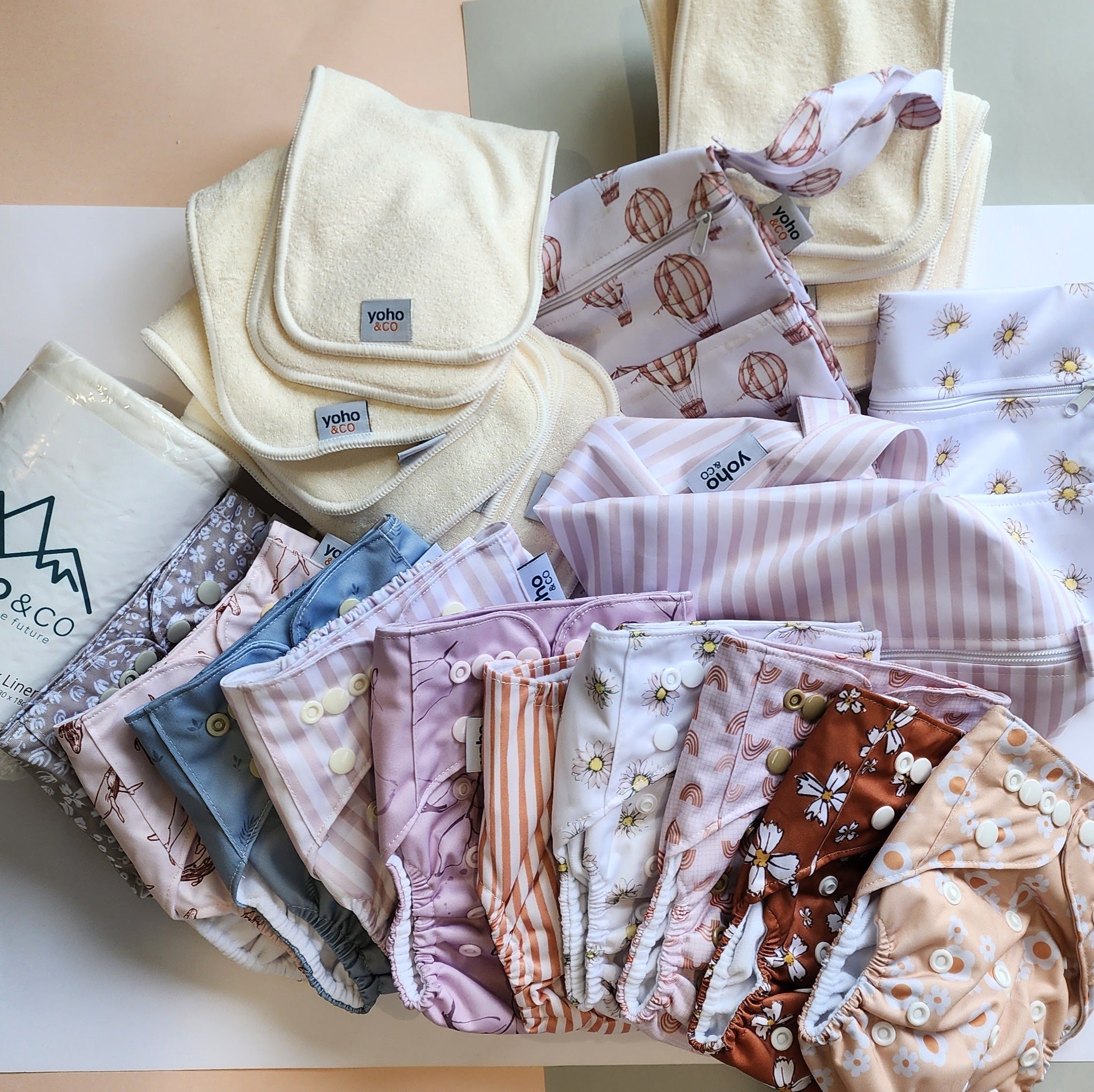 Reusable Modern Cloth Nappy Bundle the best price to save pack NZ - Yoho & Co