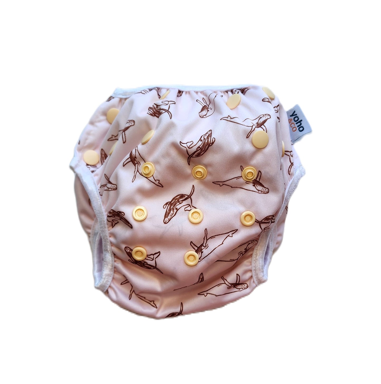 Toffy Whales Reusable Swim Nappy - Front View - Yoho & Co NZ