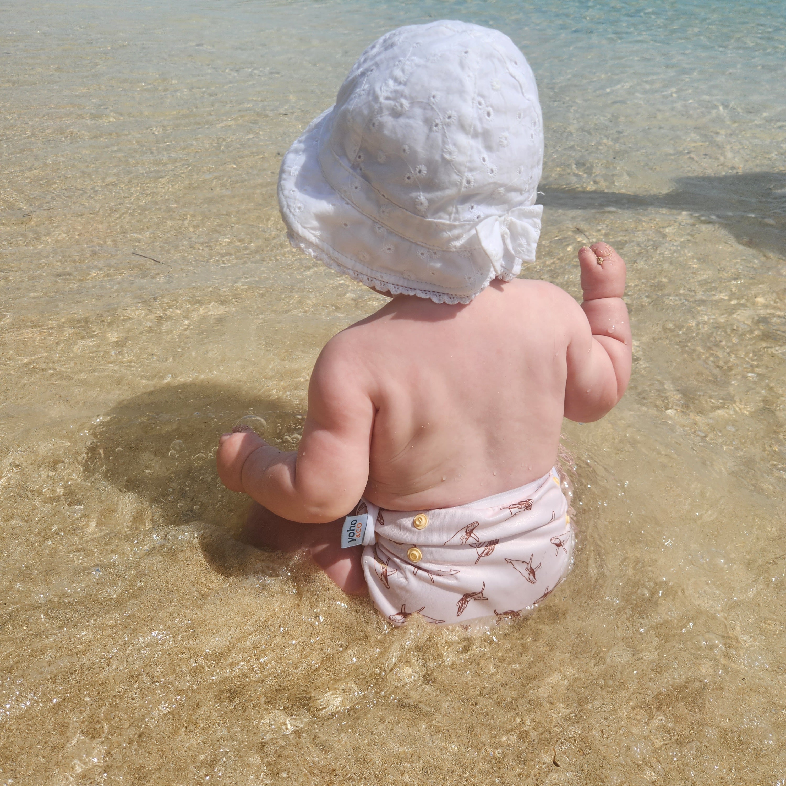 Reusable Swim Nappy On Baby