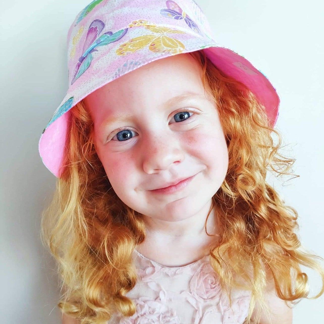 Yoho Baby & co. | Hand made by a Kiwi Mumma bucket hats for babies. Butterflies print