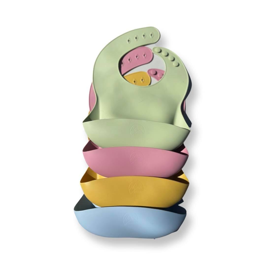 Silicone Baby Bib | Dusty Blue - 4 colour choices - Yoho Baby & co.